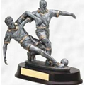 Resin Sculpture Award w/ Base (Double Action Soccer/ Male)